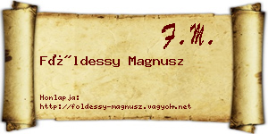 Földessy Magnusz névjegykártya
